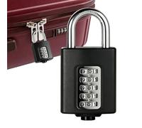 Cadenas à combinaison - Cadenas numérique étanche noir portable | Verrous de portail pour clôture extérieure | pour l'école, la gym, la clôture, le sport, boîte à outils, moraillon, porte de rangement