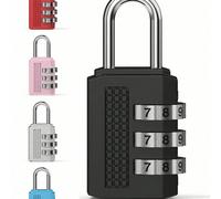 Cadenas à combinaison en métal premium inviolable, cadenas à combinaison 3 chiffres, cadenas à combinaison en métal portable pour bagages, mini cadenas anti-vol pour tiroir, convient pour les casiers