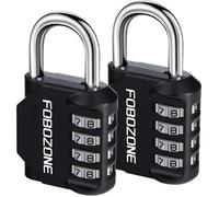 Cadenas à combinaison étanche - Unbrand - Lot de 2 cadenas - Code réinitialisable - 4 chiffres