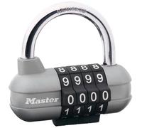 Cadenas à combinaison - MASTER LOCK - Modèle 1520EURD - Programmable - Corps en métal - Anse en acier cémenté