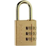 Master Lock Cadenas à combinaison programmable laiton 30 mm anse Ø5×H24 mm