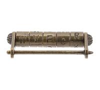 Cadenas à Combinaison Vintage Chinois Yarhr, Verrou Rétro Décoratif | Modèle à Cinq Roues, pour Coffret Présent et Tiroirs, Alliage de Zinc, Style Traditionnel Chinois