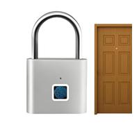 Cadenas à empreinte numérique rechargeable via USB pour clôture, portail, porte, jardin, dortoir, chambre, armoire, abri