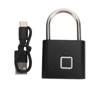 Cadenas À Empreintes Digitales, 20 Empreintes Digitales, Étanche IP54, Rechargeable Par USB, Déverrouillage Rapide, Verrouillage À Empreintes Digitales Sans ouverture arrière en métal)