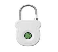Cadenas à empreintes digitales pour bagages en plein air | Verrou électrique (blanc)