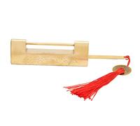 Cadenas Antique en laiton, espacement de 5.9cm, exquis, antirouille, Style ancien chinois, cadenas Horizontal en forme de poisson pour boîtes à bijoux (Brass Color)