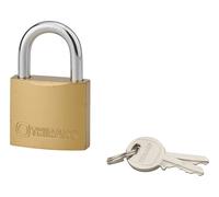 Cadenas avec clé Type 1 pour intérieur 40 mm en alliage monobloc, anse en acier cémenté nickelé, mécanisme à goupilles, simple ancrage, 2 clés en acier nickelé, Garantie de 10 ans - THIRARD