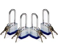 Cadenas avec long corps en acier laminé, diamètre 40 mm, lot de deux
