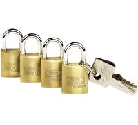 Cadenas avec serrure à clé Burg Wächter 4er Set Quadro 222 15 SB laiton 4 pc(s)