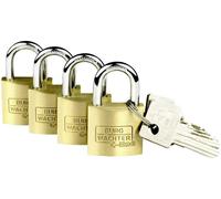 Cadenas avec serrure à clé Burg Wächter 4er Set Set Quadro 222 30 SB laiton 4 pc(s)