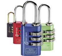 Cadenas avec serrure à combinaison Burg Wächter 2er Set Duo 88 20 F SB bleu, vert, rouge, noir 2 pc(s)