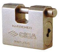 Cadenas blindé anti-effraction en acier Cisa - 84 mm.