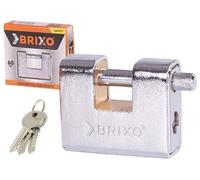 Cadenas blindé anti-effraction en laiton et revêtu d'acier BRIXO TOP - 80 mm.