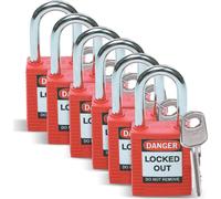 Cadenas Brady Lockout Boîtier en nylon avec anse en acier ( pack de 6) (051339)