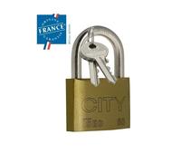 Cadenas CITY 45 mm - Laiton et anse acier - 2 clés - ISEO - 2052201.5