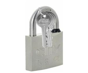 Cadenas City 60 - anse inox - nickelé satin - avec joint d étanchéité ISEO CITY
