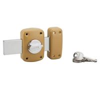 Cadenas cylindrique avec bouton, 30 mm, en acier estampé, cylindre en laiton
