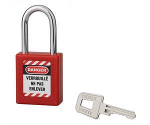 Cadenas de consignation anse acier 40 mm rouge FTH THIRARD 00091260