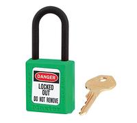 Cadenas de consignation diélectrique de 38 mm de large en thermoplastique Zenex™ avec arc en nylon de 38 mm - Vert
