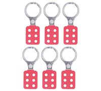 Cadenas de Consignation Hasp, 6 Pièces Alliage Alu Antietincelle 38mm | Alliage Alu Construction Isolée Anticorrosion Antichoc Mâchoire Étendue Six Orifices Universels Verrouillage Groupe