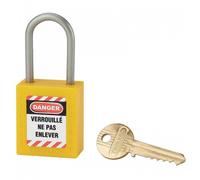 Cadenas de consignation jaune en inox - hauteur 38 mm FTH THIRARD