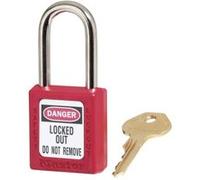 Master Lock Cadenas de consignation Zenex 410RED Thermoplastique Rouge Anse 3,8 x 2 cm