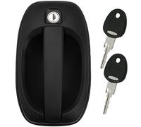 Cadenas de porte extérieur pour caravane et camping-car - Noir - Livré avec cylindre et 2 clés