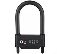 Cadenas de sécurité étanche à combinaison en U avec anse réglable de 160 mm à 300 mm pour portes en verre, cadenas de sécurité antivol avec code à 4 chiffres, construction robuste en acier inoxydable