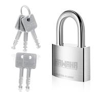 Cadenas de sécurité haute résistance, en acier inoxydable, 50 mm, 5 clés, pour intérieur et extérieur, résistant à la corrosion