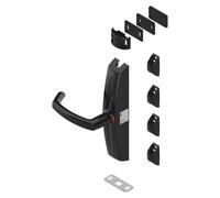 Cadenas de sécurité incendie Dualis 7211, avec poignée tournante, couleur noire RAL 9005