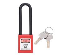Cadenas de sécurité industrielle, serrure anti-ingénierie isolée par poutre en nylon de 3 pouces avec 2 clés, serrure de sécurité robuste pour serrure de maintenance d'équipement