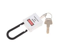 Cadenas de Sécurité Verrouillage du Disjoncteur, Cadenas de Consignation de Sécurité Industriel - 38 mm, 10 Couleurs au Choix, blanc