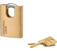 Cadenas déral Lock 530-P, laiton, chantier, anse protégée acier, 60mm, 2 clés - THIRARD