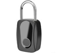 Cadenas électronique à empreintes digitales avec anse en acier inoxydable étanche pour sacs de voyage (A)
