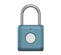 Cadenas électronique intelligent sans vec alarme antivol - Étanche - En métal - Étanche - Pour vélo, abri de jardin, salle de sport, casiers (bleu)