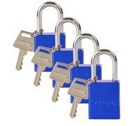 Cadenas en aluminium, de même clé, résistants aux intempéries, de couleur bleue