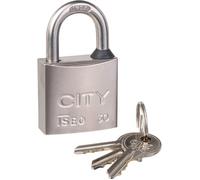 Cadenas en Inox nickelé satiné avec anse et joint d'étanchéité - Iseo City 30an inox nickvari