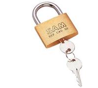 Cadenas en laiton massif - série CAD - livré avec 2 clés - CAD-35 SAM OUTILLAGE