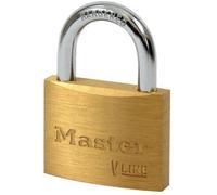Master Lock Cadenas à clé 4150 – Laiton 50 mm, anse 25 mm, doré