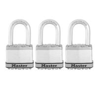 Cadenas Haute Sécurité - MASTER LOCK - M115EURTRILF - A Clé - Acier Laminé Recouvert - Extérieur - Anti-rouille - Anse M - Pack de