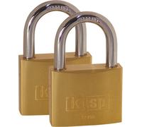 Cadenas Kasp K12050D2 or-jaune avec serrure à clé