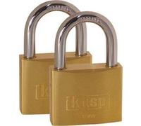 Kasp Security Cadenas K12050D2 Lot de 2 50 mm Or/Jaune avec serrure à clé