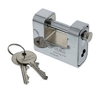 Cadenas monobloc anti-effraction en laiton revêtu d'acier cémenté nickelé CISA LOCKINGLINE 21810 - 65 mm