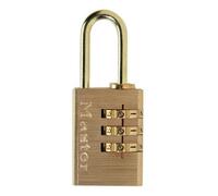 Cadenas laiton massif à combinaison programmable Masterlock - Anse acier 22 mm - Longueur 20 mm