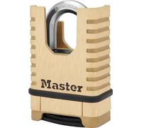 Cadenas Laiton Massif Haute Sécurité Master Lock M1177EURDCC, Anse Protégée, A Combinaison, Ultra Résistant, Corps 58 mm