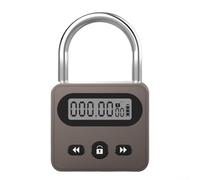 Cadenas numérique avec écran LCD, compte à rebours 999H, verrouillage en métal, rechargeable par USB, déverrouillage automatique avec alarme, dispositif de contrôle automatique extérieur robuste pour