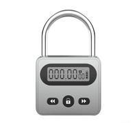Cadenas numérique avec écran LCD, compte à rebours 999H, verrouillage en métal, rechargeable par USB, déverrouillage automatique avec alarme, dispositif de contrôle automatique extérieur robuste pour