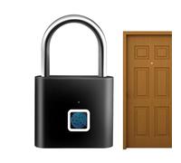 Cadenas pour placard, serrure avec empreinte numérique, rechargeable via USB, pour extérieur : abri, portail, jardin, dortoir, casier, école, bagages