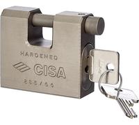 Cadenas rectangulaire en acier avec clé LIM CISA 66 mm