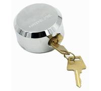 Cadenas robuste, diamètre 73 mm, forme ronde, sans crochet, avec 2 clés, en acier chromé